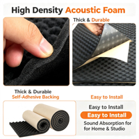 Rouleaux de mousse acoustique insonorisante en fibre de polyester 100% haute densité, NRC 0.9, pour studio/salon/KTV/bureaux