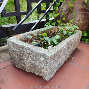 Taman luar ruangan pemandangan desain batu tua alami bahan antik air melalui mangkuk Pot Pot tanaman - Product Image 5