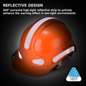 ผู้ผลิตหมวกนิรภัยสำหรับงานก่อสร้างป้องกันส่วนบุคคล W-018สีส้ม - Product Image 3