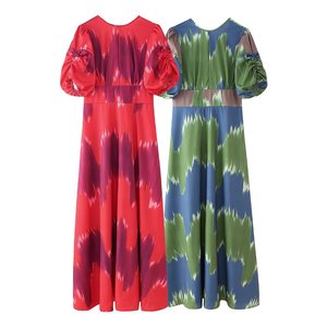 Robe décontractée H-71713, style chic vintage pour soirée, tissu tricoté haut de gamme, appliques brodées sexy, commande naturelle et élégante pour la mode - Product Image 1