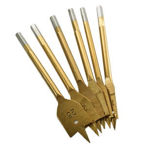 Jeu de forets plats pour le travail du bois, plaqués titane, à trois pointes, 10-25 mm, avec queue hexagonale pour perceuse électrique, pour percer le bois - Product Image 1