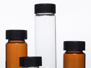 ขวดแก้วสีเหลืองอำพันพร้อมฝาเกลียวสีดำ5มล. 10มล. 15มล. 20มล. 30มล. 50มล. - Product Image 2