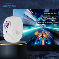 Projecteur 1080P Proyector 4K avec objectif rotatif, écran miroir, projecteur vidéo Android 4K 1080P Everycom Rondo Projecteur 4K