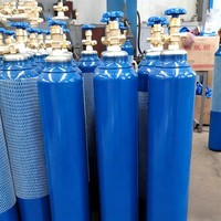 Bouteille de gaz en acier sans soudure industrielle/médicale de 2L/5L/8L/10L pour Argon, Hydrogène, Azote, O2 avec valve