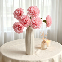 Fleurs artificielles faites à la main LUYI-Carnation pour la décoration de la maison, pour la fête des mères, accessoires photo, Saint-Valentin