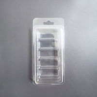 5-Fach Rechteckige Transparente PET-Kunststoff Einweg-Aromatherapie-Kerzen-Blisterbox Ätherisches Öl Quadratische Gel-Pack-Blisterverpackung