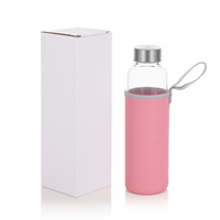 Bouteille d'eau en verre borosilicate transparent haute qualité, logo personnalisé, intelligente, sans BPA, anti-fuite, isolation thermique, pour enfants à l'école