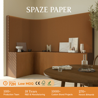 Cloison en papier Spazepaper avec fonction de rangement, cloison en papier kraft naturel, séparateur de pièce avec étagères pour salon