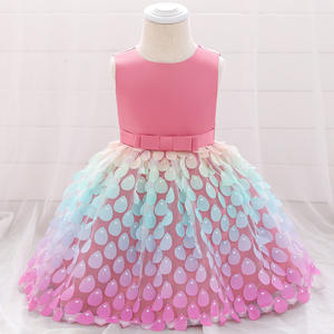 Vestido de Princesa para Bebé Recién Nacida 2022, 0-2 Años, Falda Tutú con Pétalos, Lazo, Vestido de Fiesta Infantil, Vestido Floral para Niña Pequeña - Product Image 2
