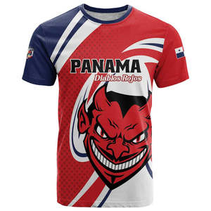Camiseta Panamá Personalizada Arpía Águila Pájaro Grunge Estilo Panamá Día DE LA Independencia Bandera Estampado Cuello Redondo Hombres Camiseta de Gran Tamaño - Product Image 4