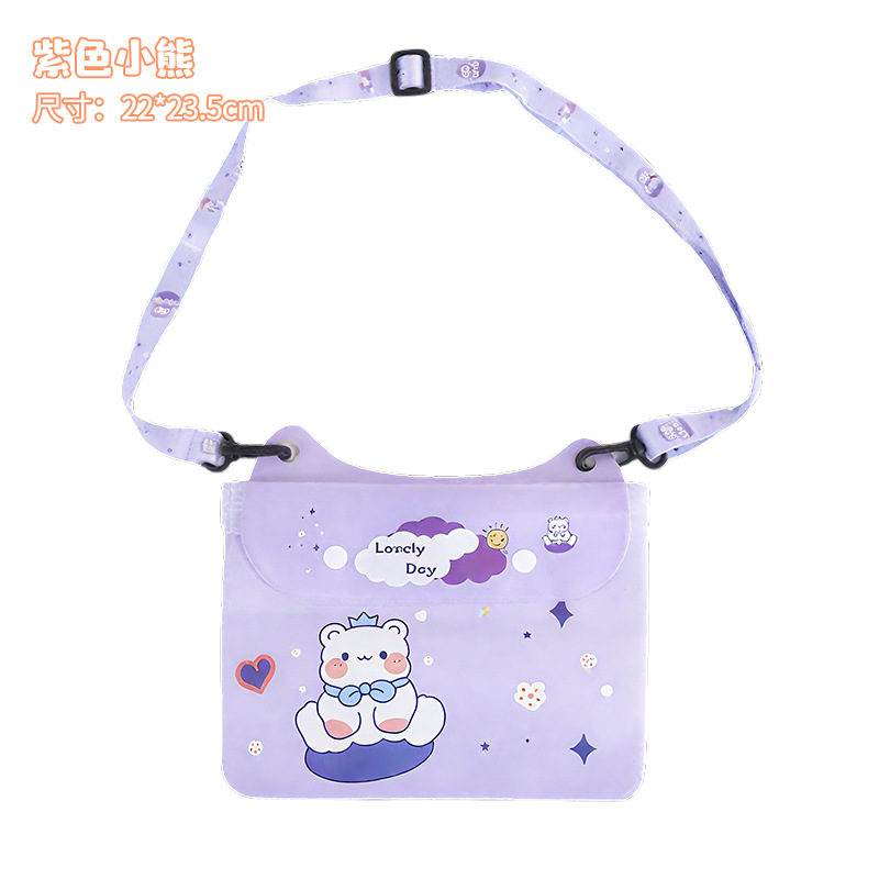 Cartoon Waist Bag - Purple Bear