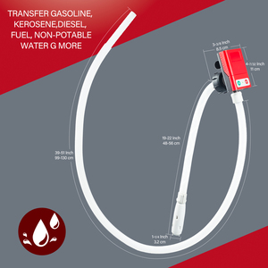 ปั๊มถ่ายโอนเชื้อเพลิงแบตเตอรี่ไหลเร็ว3.8GPM ทำจากพลาสติกที่ทนทาน - Product Image 6