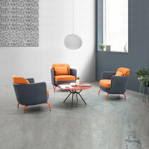 ชุดโซฟาโค้งทันสมัย Aobin สีส้มสดใส เฟอร์นิเจอร์สำนักงาน ชุดห้องนั่งเล่น - Product Image 3