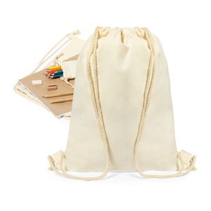 Set de Bolsas de Algodón Ecológicas Promocionales, Cuaderno de Papel Kraft, Lápices de Colores, Bloc de Dibujo para Niños, Material de Papelería para la Creatividad Infantil - Product Image 1