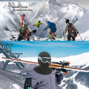 Masque de ski Balaclava doublé de polaire, protection du cou chaude, sports de plein air, unisexe, adulte, circonférence de tête réglable - Product Image 1