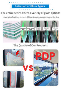 Fenêtres à battants en <span class=keywords><strong>bois</strong></span> recouvertes d'aluminium de conception moderne PDP, moustiquaire en verre trempé, écran de ventilation à persiennes pour salle de bain extérieure - Product Image 5