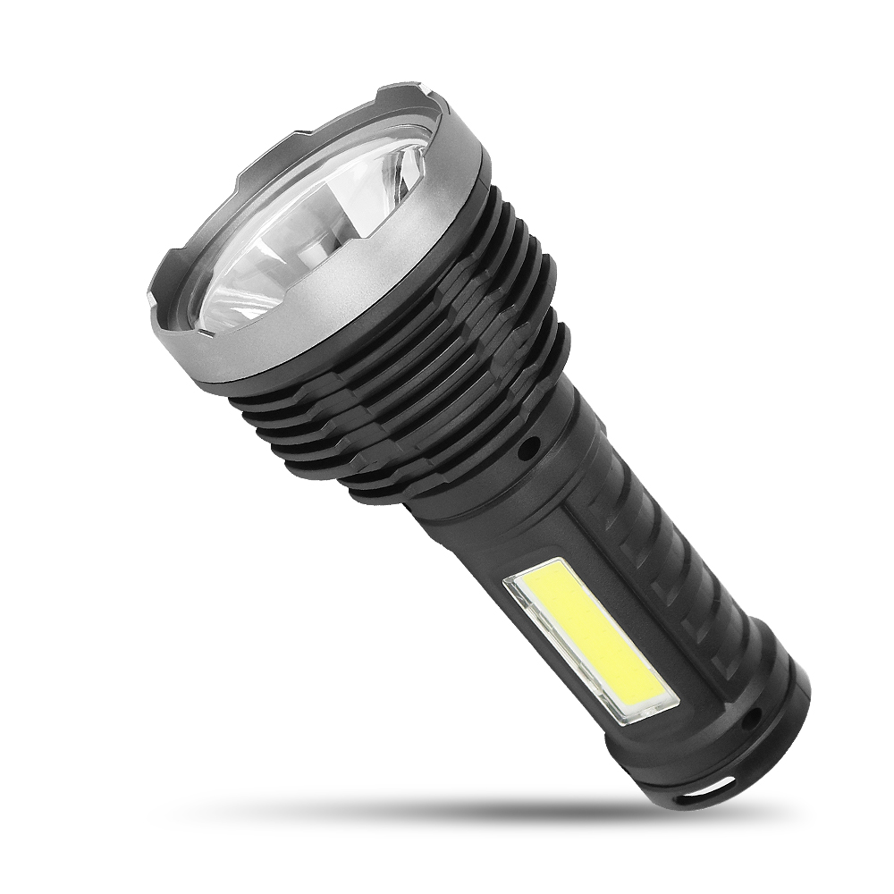 Smart Electric Display Flashlights High-Strength Alloy Micro USB Charging Multifunctional LED Torch Flashlight