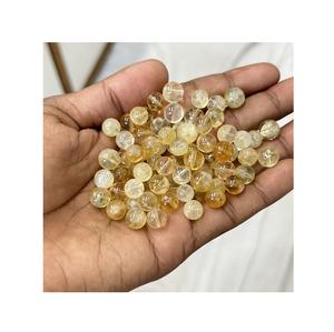 ลูกปัดพลอยสีเหลืองซิทรินทรงกลม8มม. สำหรับสร้อยคอลูกปัดแฟชั่นทันสมัยราคาดีที่สุด! - Product Image 1