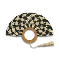 Éventail de mariage personnalisé en bambou fait main avec pompon, logo personnalisé pour cadeau de fête nuptiale