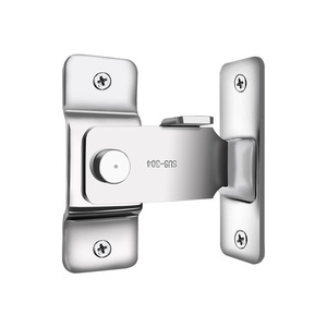 Left Steel 304 Stainless Steel Door Latch 90 Degree Threshold <b>Lock</b> Hardware Accessory Durable Furniture <b>Lock</b> - Product Image 2
