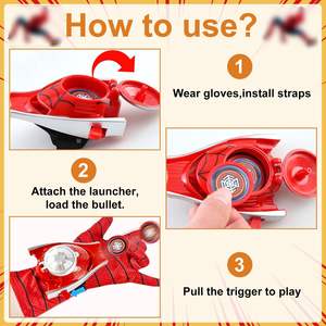 ของเล่นสไปเดอร์แมน ถุงมือยิงใยแมงมุม ของเล่นสำหรับเด็ก ปืนยิงใยแมงมุม คอสเพลย์ ซูเปอร์ฮีโร่ ของเล่นปืนสไปเดอร์ สำหรับเด็กผู้ชาย ของเล่นสนุกๆ ของขวัญคริสต์มาส - Product Image 3