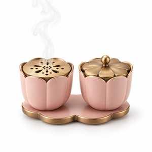 Antique Style Metal <b>Incense</b> <b>Burner</b> with Lid for <b>Incense</b> Sticks <b>Cones</b> and Aromatherapy Home Decoration - Product Image 6