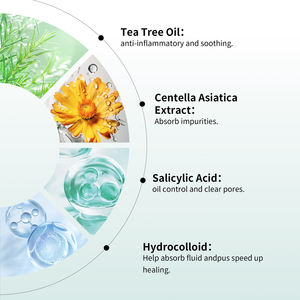 Оригинальная гидроколлоидная пластырь для прыщей, <span class=keywords><strong>2</strong></span> размера, поглощающие прыщи, прыщи, наклейки для лица и тела - Product Image 3