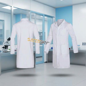 Bata de Laboratorio Médica Profesional Blanca para Doctores, Enfermeras, Científicos e Instrumentos Quirúrgicos para el Cuidado de la Salud - Product Image 3