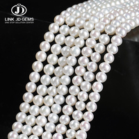 Perles d'eau douce naturelles blanches, perles rondes en forme de riz, perles en vrac pour la fabrication de bijoux, bracelet, collier, accessoires de bricolage