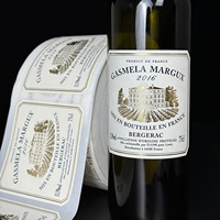 Etiqueta de Embalaje de Lujo Vintage con Papel Texturizado Personalizado y Estampado en Dorado para Botellas de Vino