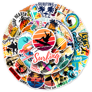 50pcs Factory Wholesale Sports Cartoon Custom <strong>Sticker</strong> Graffiti Decorative <strong>Surfing</strong> <strong>Sticker</strong> - Product Image 1