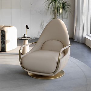 <span class=keywords><strong>Chaise</strong></span> <span class=keywords><strong>Longue</strong></span> de cuero de lujo de estilo italiano de nuevo diseño-Moderno con <span class=keywords><strong>sofá</strong></span> individual giratorio - Product Image 3