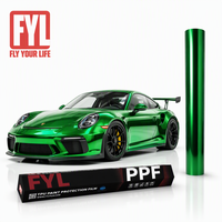 Film de protection de peinture TPU pour voiture, couleur chrome vert électro-plaqué miroir, 7,5 mil, marque FYL