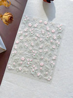 Nouveaux autocollants pour ongles 5D en relief TSZS, motifs floraux printaniers, marguerites, lys, roses, décorations ultra-fines pour manucure