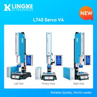 Machine de soudage plastique à ultrasons LINGKE L745 Servo V4 40kHz, soudeuse 5μm pour composants électroniques micro et plastiques automobiles