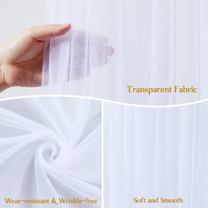 <span class=keywords><strong>Tringle</strong></span> de <span class=keywords><strong>plafond</strong></span> à deux extrémités en mousseline 100D épaissie pour <span class=keywords><strong>rideau</strong></span>, style européen, décoration de mariage et de célébration - Product Image 3