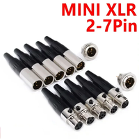 공장 공급 미니 XLR 3/4/5/6핀 암/수 플러그 수 소켓 소형 XLR 오디오 직결 커넥터 (마이크 케이블용)