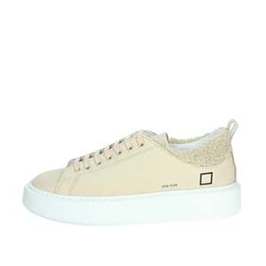 Donna Sneakers W391-SF-TN-BI Chaussures Chunky Beige Doublées de Fourrure Confortables à Porter - Product Image 1