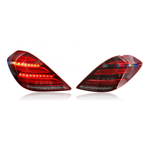 ชุดไฟท้าย LED สำหรับ Mercedes Benz 14-20 S-Class ไฟเลี้ยว W222 S350สัญญาณเบรกและถอยหลัง ligh CLEAR CLEAR & RED LENS - Product Image 1