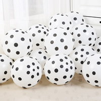 Nouveau design, ballon en latex transparent à pois dorés de 12 pouces, ballon en latex coloré à pois pour la décoration
