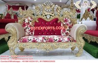 Canapé de mariage bleu royal avec sièges d'amour Meilleur canapé de scène de mariage arabe Chaise Designer Canapé de scène pour cérémonie de mariage