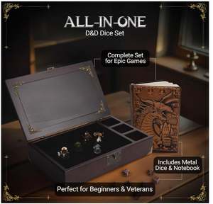 Set <span class=keywords><strong>de</strong></span> <span class=keywords><strong>Inicio</strong></span> <span class=keywords><strong>de</strong></span> Bandeja para Dados <span class=keywords><strong>DND</strong></span> Personalizada 3 en 1 con Dados Metálicos, Diario <span class=keywords><strong>DND</strong></span>, Juegos <span class=keywords><strong>de</strong></span> Mesa RPG (200 Páginas) para Jugadores <span class=keywords><strong>de</strong></span> Dungeons & Dragons - Product Image 3