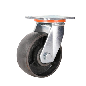 Pengixng 350kg Tragfähigkeit pro Rad Vintage Gusseisen-Lenkrolle 125mm Lenkrollen Schwenkbar Antike Metall-Gusseisen-Rollen - Product Image 1