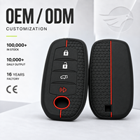 Porte-clés en silicone pour clé de voiture Toyota Camry Hilux Yaris Corolla Rav4 CHR Revo Auris Fortune - Résistant aux rayures, haut de gamme