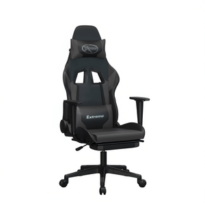 เก้าอี้เกมมิ่ง หนังเทียม ที่วางแขนปรับได้ ฐานหมุน ปรับเอนด้วยมือ เก้าอี้สำนักงาน - Product Image 1