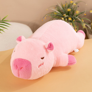 Peluches de Capibara en Colores Verde, Rosa y Marrón, Venta al por Mayor, Muñeco Decorativo para el Hogar, Cojín de <span class=keywords><strong>Siesta</strong></span>, Peluche Largo de Capibara, Almohada - Product Image 5