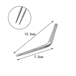Pinzas Médicas de Acero Inoxidable Shunxingfa de 16 cm Curvadas para la Eliminación de Cerumen y Mucosidad Nasal - Product Image 4