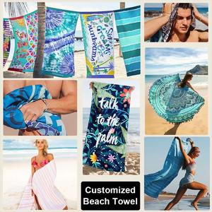 Serviette de <span class=keywords><strong>plage</strong></span> la plus vendue de l'été, sans sable, motif personnalisé populaire, impression de logo OEM, serviette de <span class=keywords><strong>plage</strong></span> en microfibre - Product Image 2