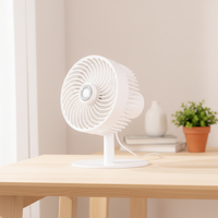 Mini ventilateur électrique en plastique, ventilateur de circulation oscillant de bureau, refroidisseur silencieux, puissant, avec lampe, ventilateur de table USB
