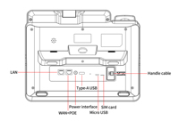 Android Video 6 SIP hatları konferans 8 inç renkli ekran çift 1000M RJ45 POE WiFi IP telefon